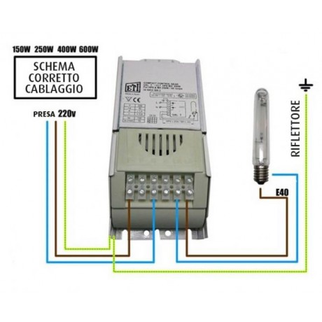 Μαγνητικός Μετασχηματιστής ETI για HPS και MH AGRO lamps - 600Watt